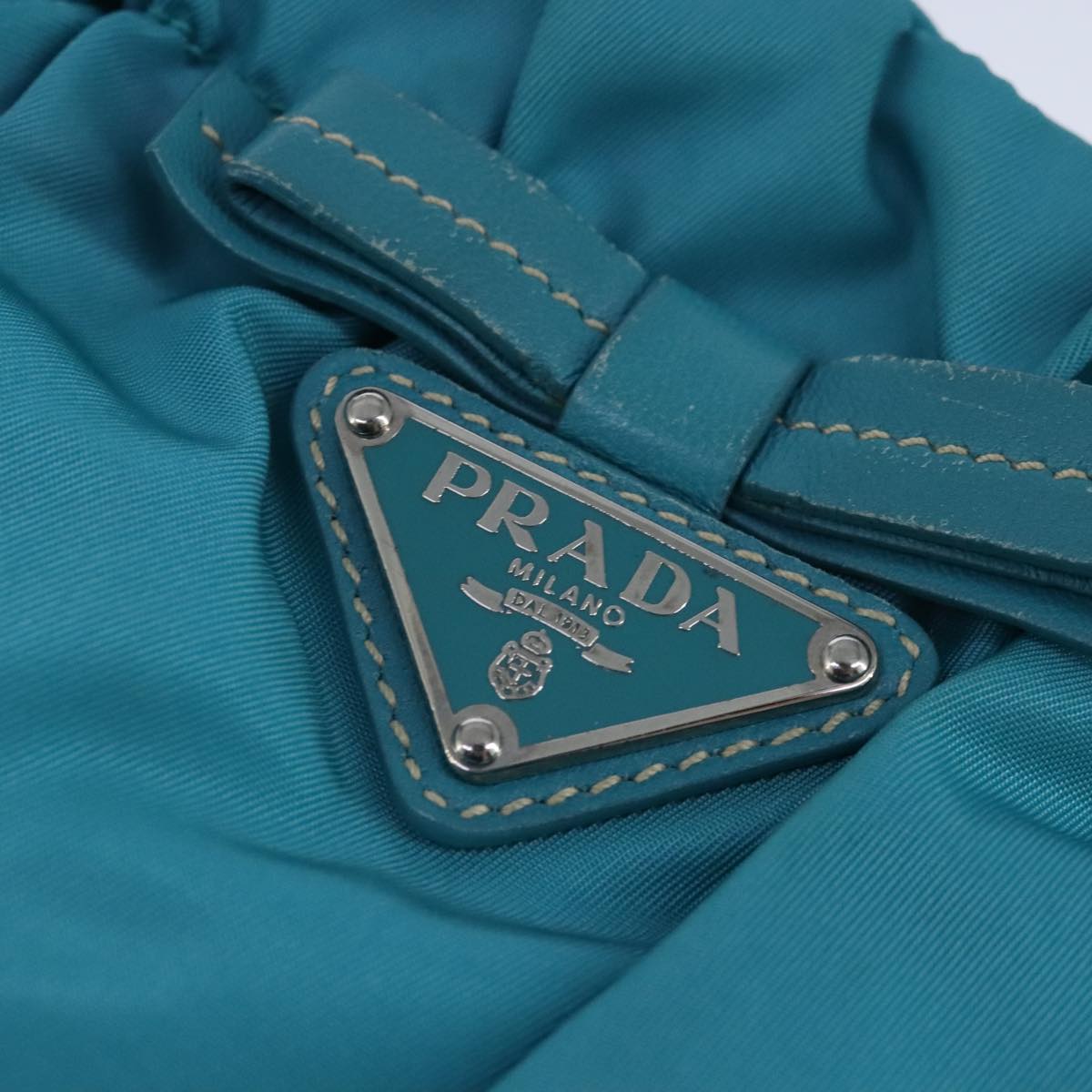 PRADA Hand Bag Nylon 2way Blue Auth 99765