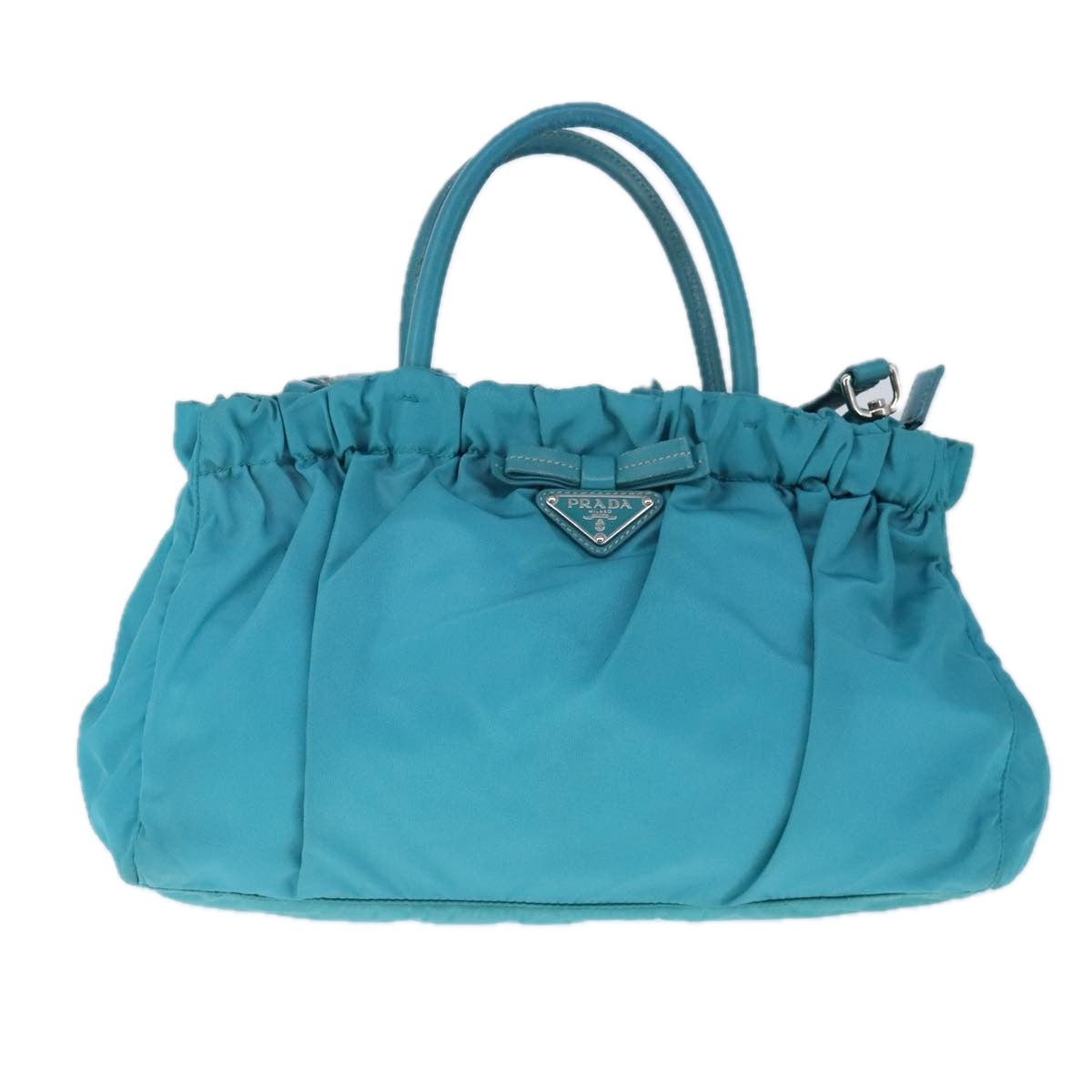 PRADA Hand Bag Nylon 2way Blue Auth 99765