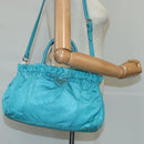 PRADA Hand Bag Nylon 2way Blue Auth 99765-24