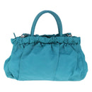 PRADA Hand Bag Nylon 2way Blue Auth 99765-2