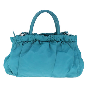PRADA Hand Bag Nylon 2way Blue Auth 99765 - 0