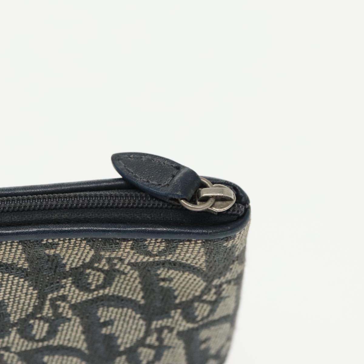 Christian Dior Trotter Canvas Pouch Navy Auth 99769