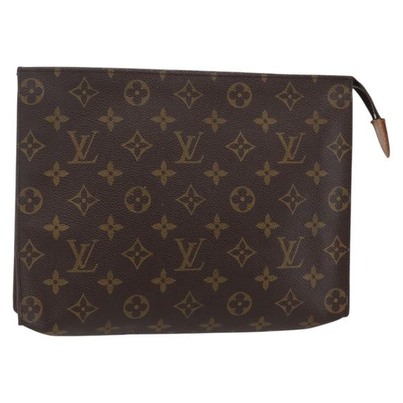 LOUIS VUITTON Monogram Poche Toilette 26 Pouch M47542 LV Auth 99784