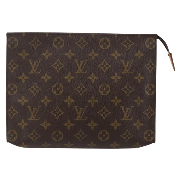 LOUIS VUITTON Monogram Poche Toilette 26 Pouch M47542 LV Auth 99784