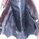 BURBERRY Nova Check Shoulder Bag Canvas Beige Silver Auth 99800-17