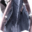 BURBERRY Nova Check Shoulder Bag Canvas Beige Silver Auth 99800-18