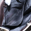 BURBERRY Nova Check Shoulder Bag Canvas Beige Silver Auth 99800-20