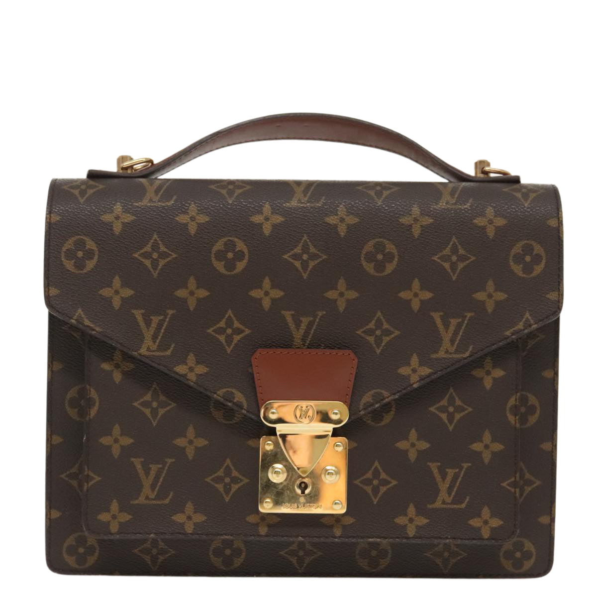 LOUIS VUITTON Monogram Monceau 28 Hand Bag 2way M51185 LV Auth 99802