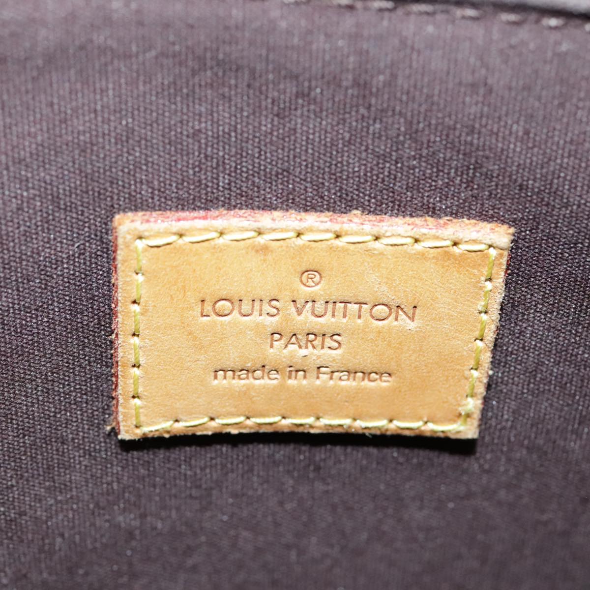 LOUIS VUITTON Monogram Vernis Alma GM Hand Bag Amarante M93595 LV Auth 99808