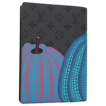 LOUIS VUITTON Monogram Yayoi Kusama Quverture Carnet Note Cover Blue Auth 99815SM
