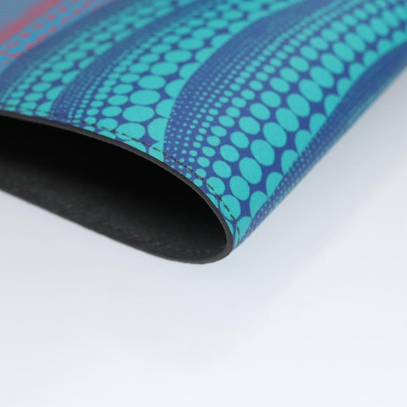 LOUIS VUITTON Monogram Yayoi Kusama Quverture Carnet Note Cover Blue Auth 99815SM