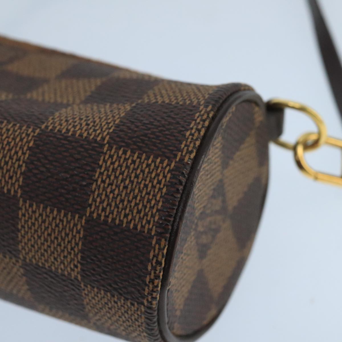 LOUIS VUITTON Damier Ebene Papillon Pouch LV Auth 99821