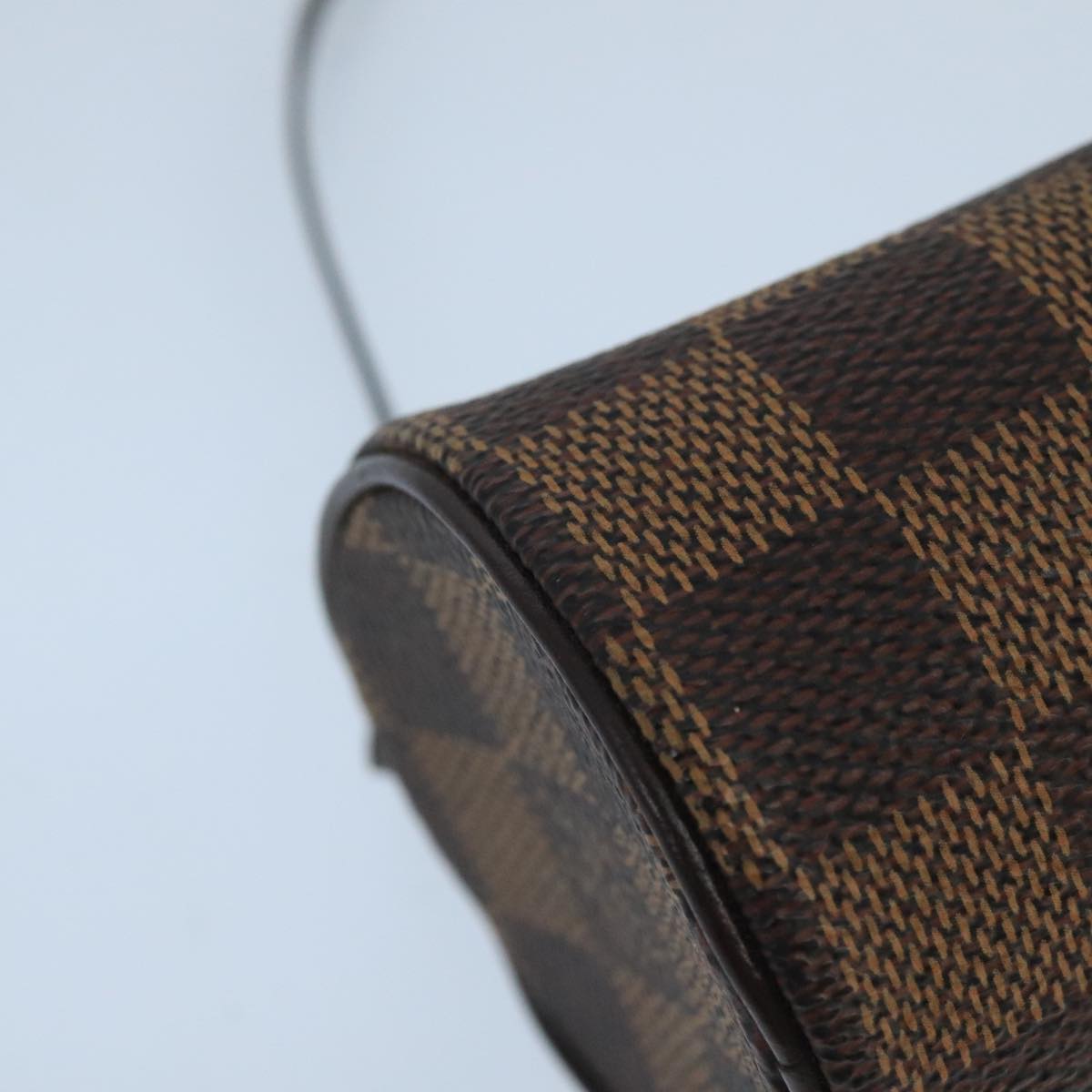 LOUIS VUITTON Damier Ebene Papillon Pouch LV Auth 99821