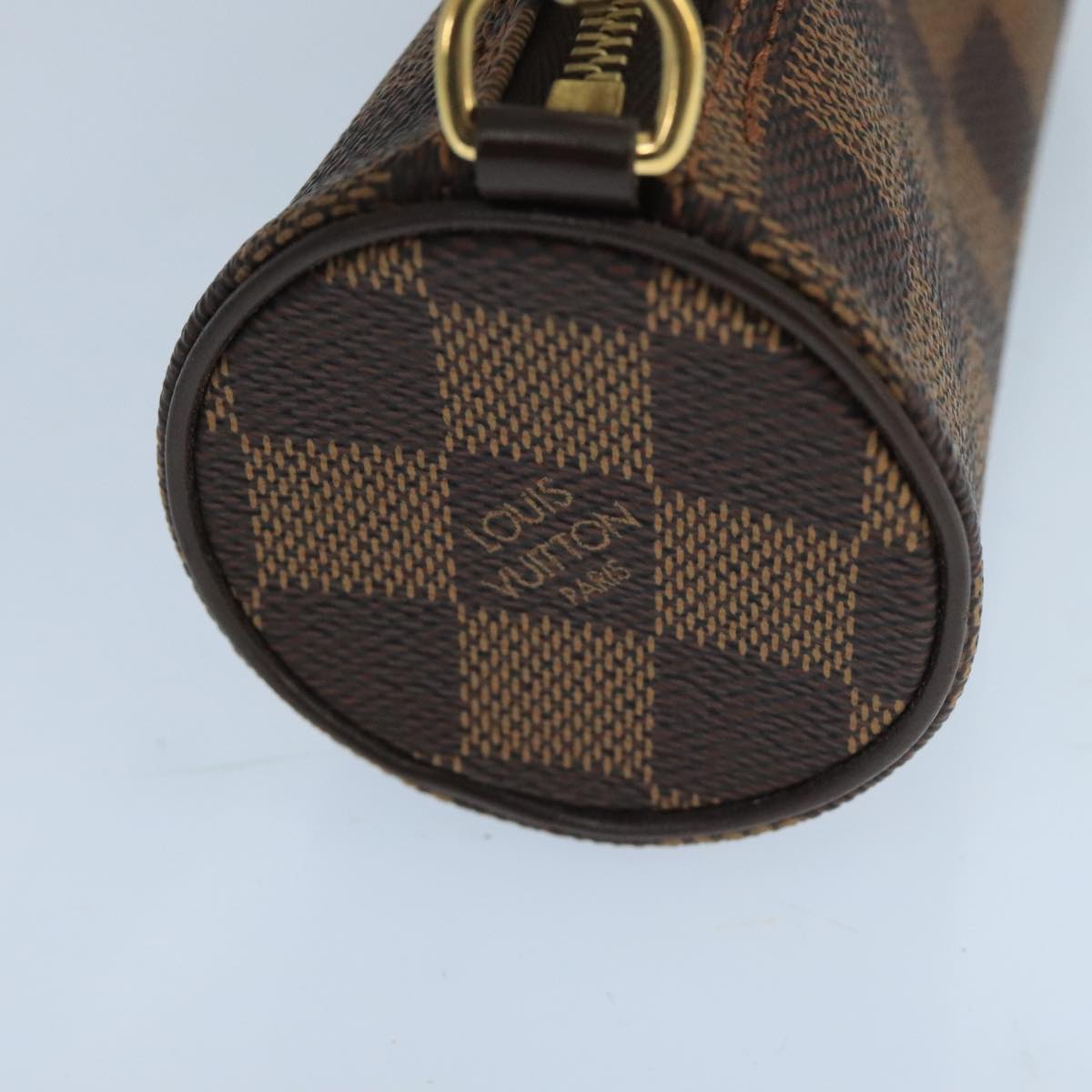 LOUIS VUITTON Damier Ebene Papillon Pouch LV Auth 99821