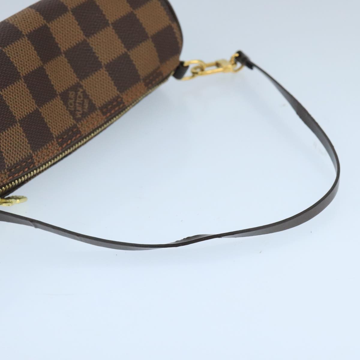 LOUIS VUITTON Damier Ebene Papillon Pouch LV Auth 99821