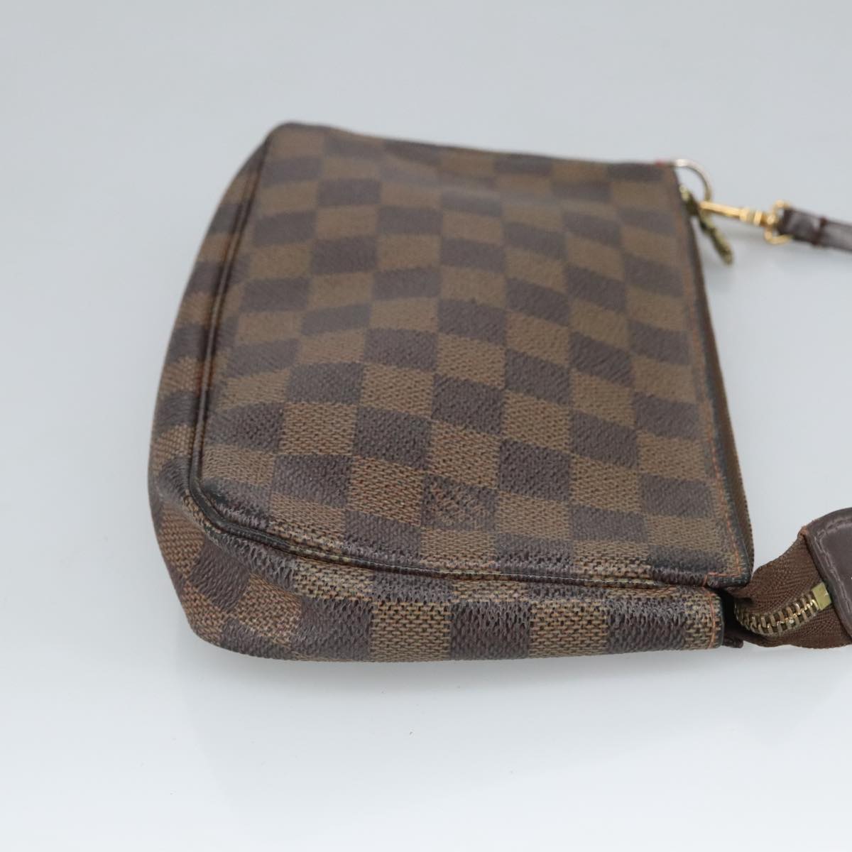 LOUIS VUITTON Damier Ebene Pochette Accessoires Pouch N41206 LV Auth 99825