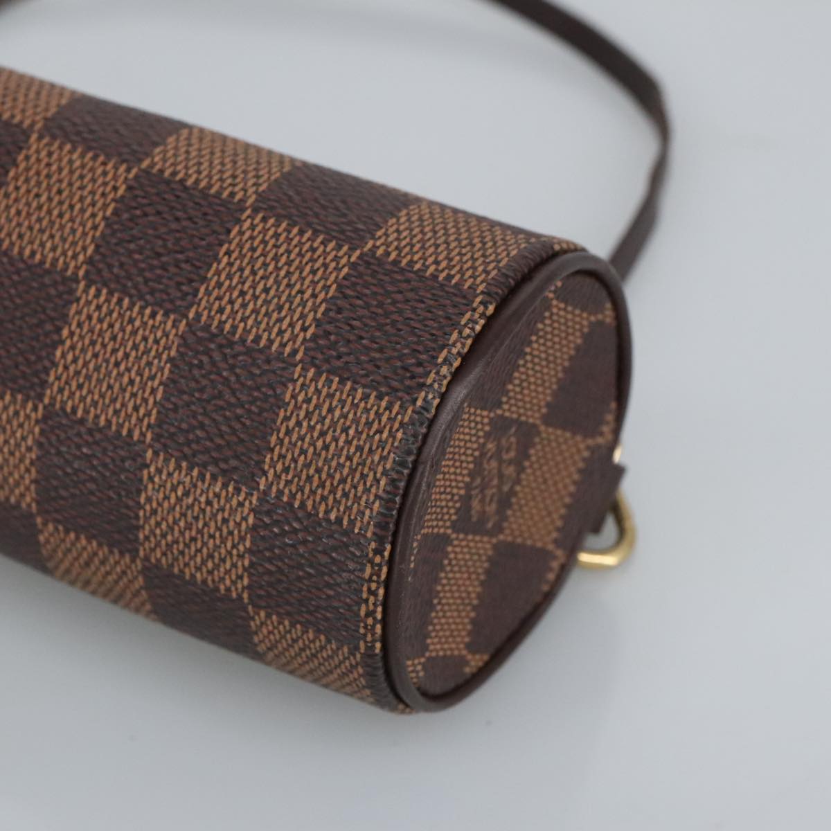 LOUIS VUITTON Damier Ebene Papillon Pouch LV Auth 99828