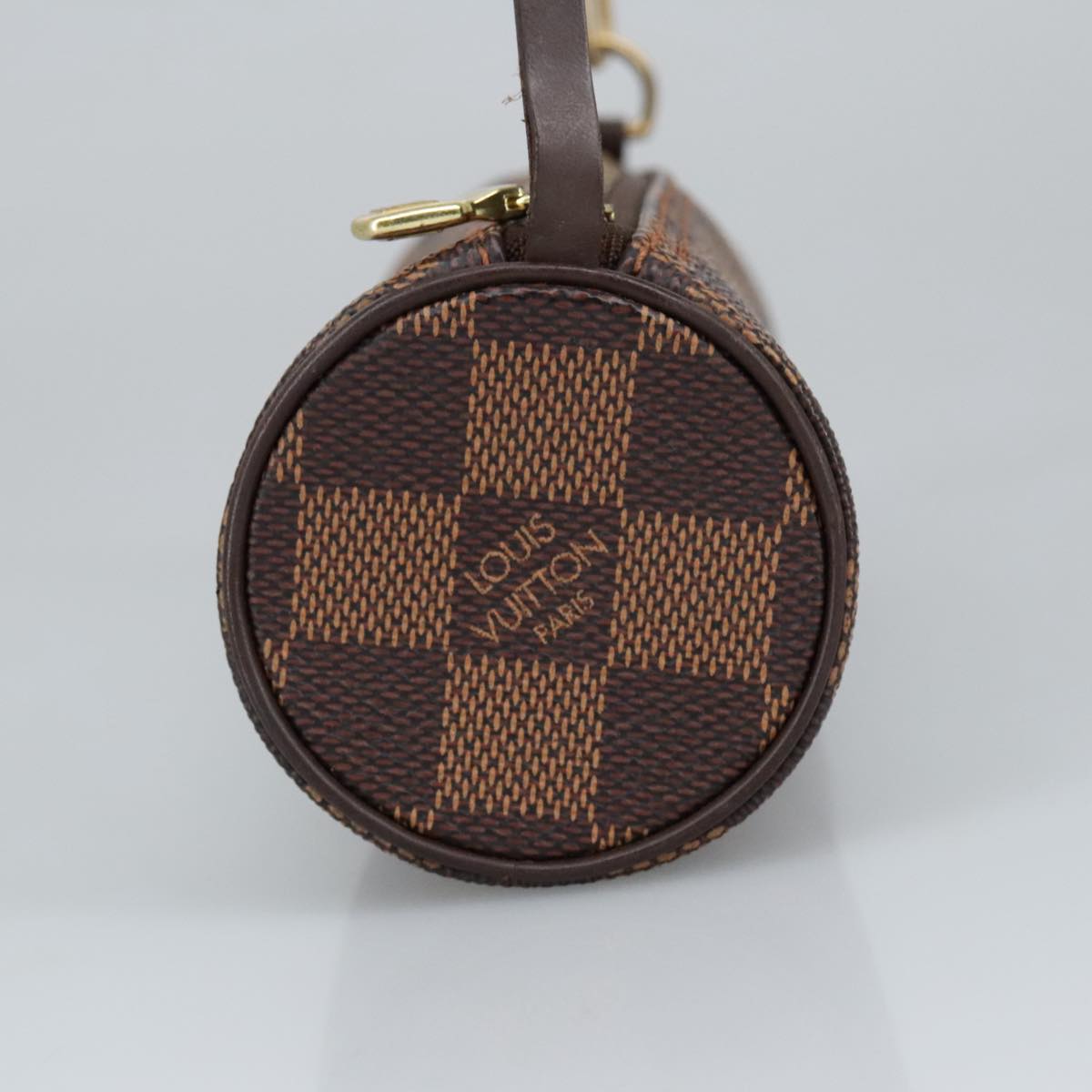 LOUIS VUITTON Damier Ebene Papillon Pouch LV Auth 99828