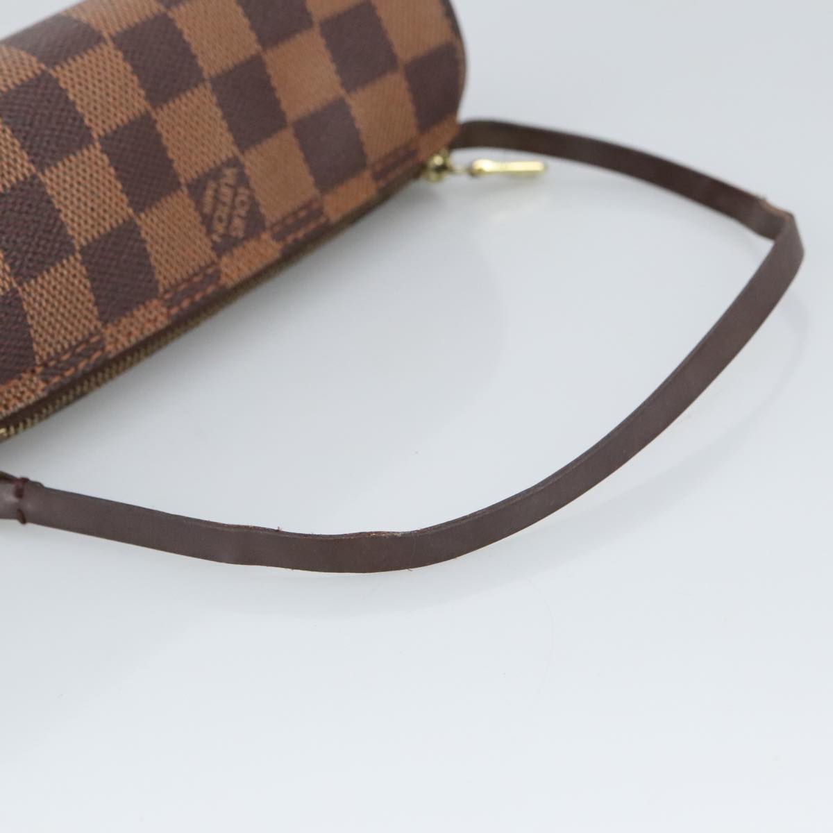 LOUIS VUITTON Damier Ebene Papillon Pouch LV Auth 99828