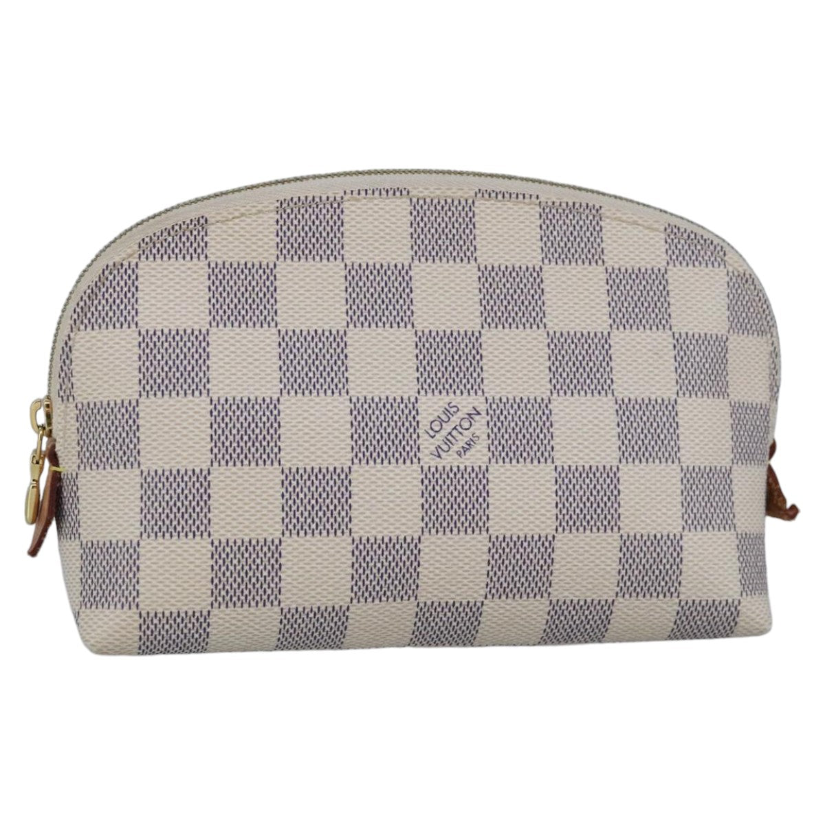 LOUIS VUITTON Damier Azur Pochette Cosmetic PM Pouch N60024 LV Auth 99829