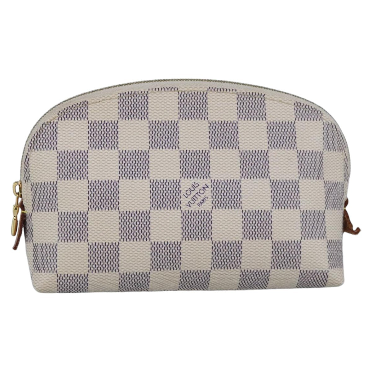 LOUIS VUITTON Damier Azur Pochette Cosmetic PM Pouch N60024 LV Auth 99829