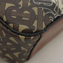 BURBERRY Monogram Stripe Shoulder Bag PVC Leather Brown Auth 99852-17