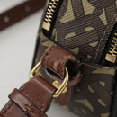BURBERRY Monogram Stripe Shoulder Bag PVC Leather Brown Auth 99852-9