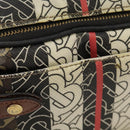 BURBERRY Monogram Stripe Shoulder Bag PVC Leather Brown Auth 99852-19