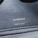 BURBERRY Monogram Stripe Shoulder Bag PVC Leather Brown Auth 99852-21