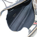 BURBERRY Monogram Stripe Shoulder Bag PVC Leather Brown Auth 99852-10