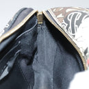 BURBERRY Monogram Stripe Shoulder Bag PVC Leather Brown Auth 99852-22