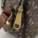 BURBERRY Monogram Stripe Shoulder Bag PVC Leather Brown Auth 99852-26