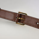 BURBERRY Monogram Stripe Shoulder Bag PVC Leather Brown Auth 99852-14