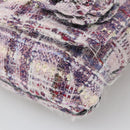 CHANEL Camelia Chain Shoulder Bag Canvas Purple CC Auth 99854SAV-9