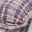 CHANEL Camelia Chain Shoulder Bag Canvas Purple CC Auth 99854SAV-15