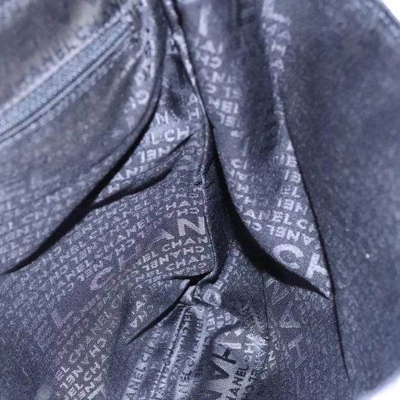 CHANEL Camelia Chain Shoulder Bag Canvas Purple CC Auth 99854AV