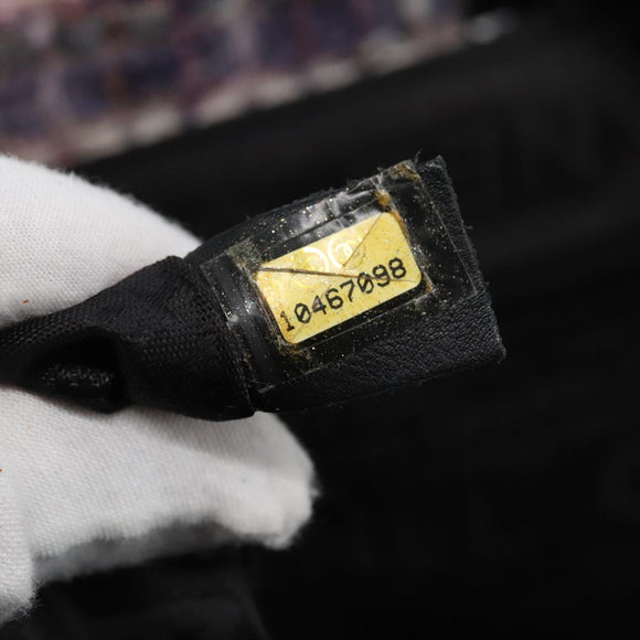 CHANEL Camelia Chain Shoulder Bag Canvas Purple CC Auth 99854AV