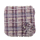 CHANEL Camelia Chain Shoulder Bag Canvas Purple CC Auth 99854AV-13