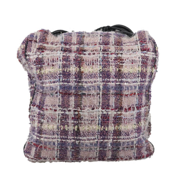 CHANEL Camelia Chain Shoulder Bag Canvas Purple CC Auth 99854AV - 0