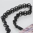 CHANEL Camelia Chain Shoulder Bag Canvas Purple CC Auth 99854AV-8