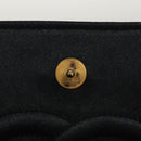 CHANEL Matelasse Sequin Flower Shoulder Bag Satin Black CC Auth 99855V-8