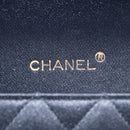 CHANEL Matelasse Sequin Flower Shoulder Bag Satin Black CC Auth 99855V-23