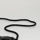 CHANEL Matelasse Sequin Flower Shoulder Bag Satin Black CC Auth 99855V-14