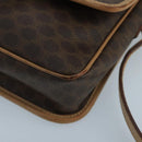CELINE Macadam Canvas Circle Shoulder Bag Brown Auth 99859-9