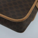 CELINE Macadam Canvas Circle Shoulder Bag Brown Auth 99859-16