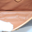 CELINE Macadam Canvas Circle Shoulder Bag Brown Auth 99859-10