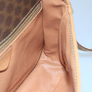 CELINE Macadam Canvas Circle Shoulder Bag Brown Auth 99859-20