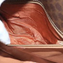 CELINE Macadam Canvas Circle Shoulder Bag Brown Auth 99859-11