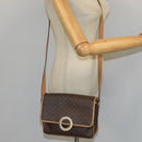 CELINE Macadam Canvas Circle Shoulder Bag Brown Auth 99859-21