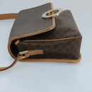 CELINE Macadam Canvas Circle Shoulder Bag Brown Auth 99859-3
